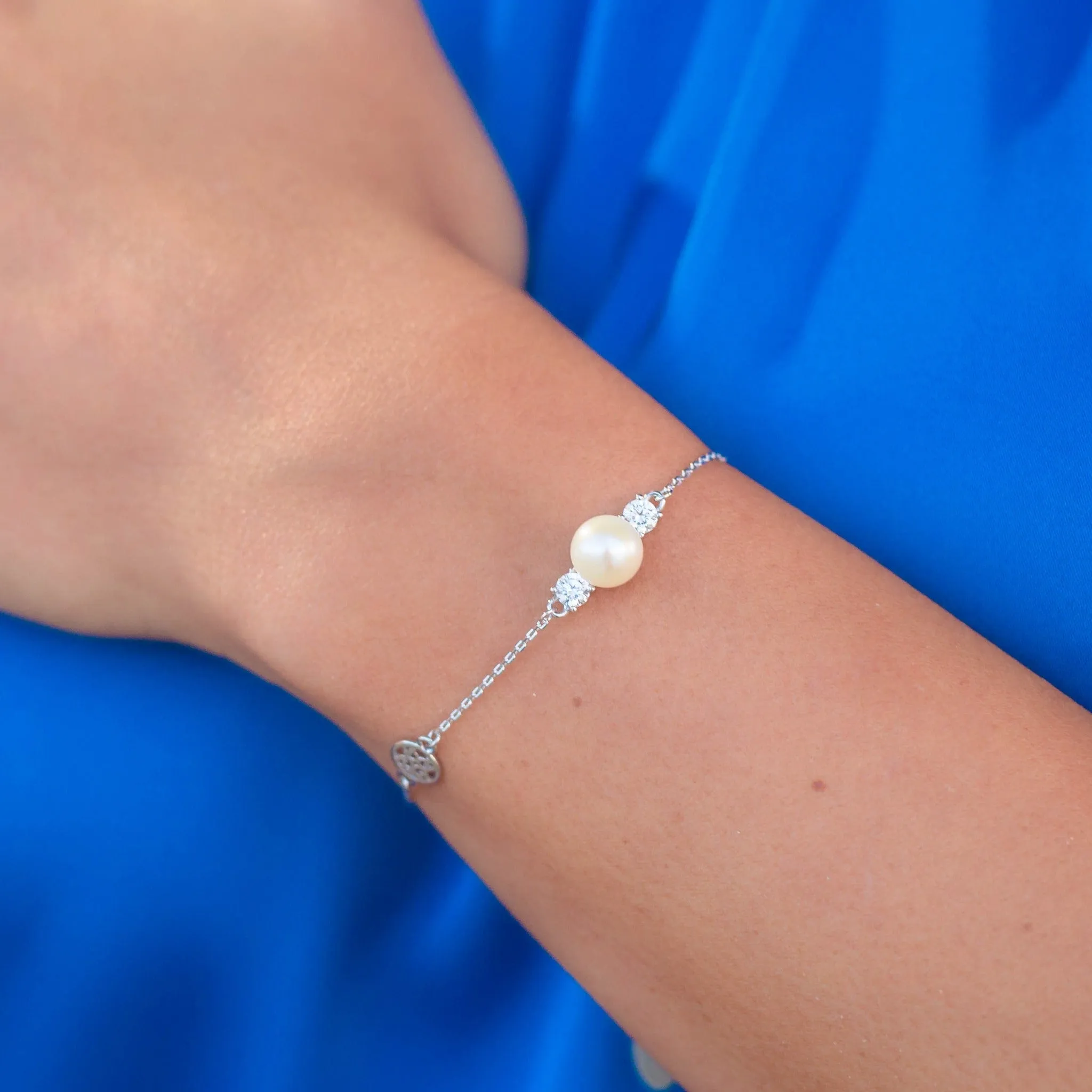 Georgini Oceans Noosa Freshwater Pearl Bracelet Silver