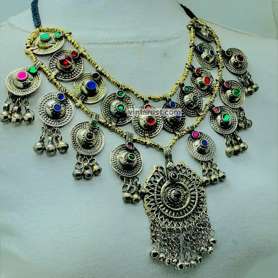 Gypsy Ethnic Necklace Made With Vintage Pieces