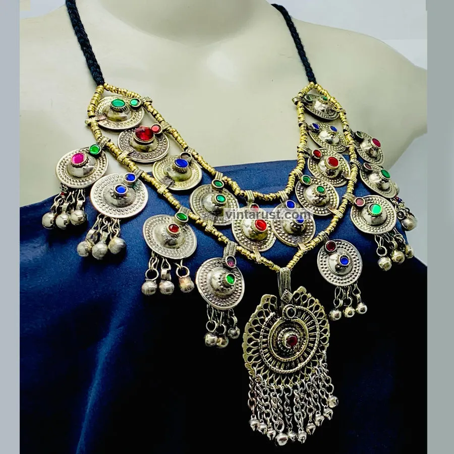 Gypsy Ethnic Necklace Made With Vintage Pieces