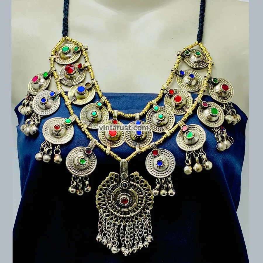 Gypsy Ethnic Necklace Made With Vintage Pieces