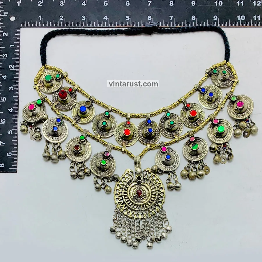 Gypsy Ethnic Necklace Made With Vintage Pieces