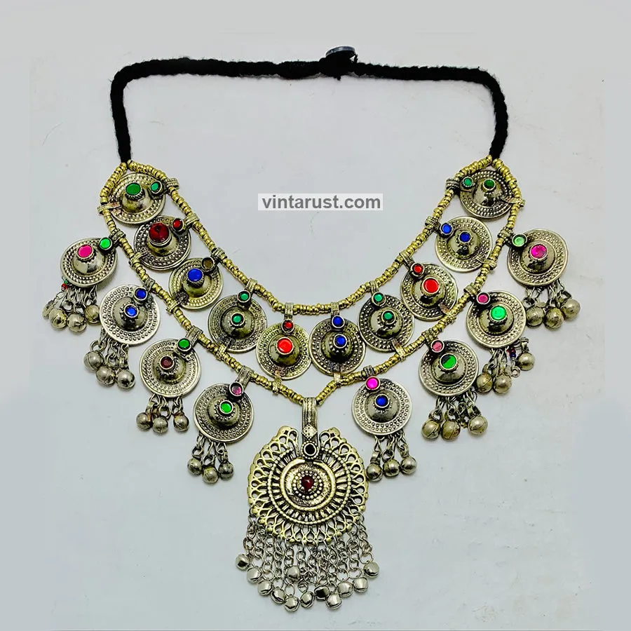 Gypsy Ethnic Necklace Made With Vintage Pieces