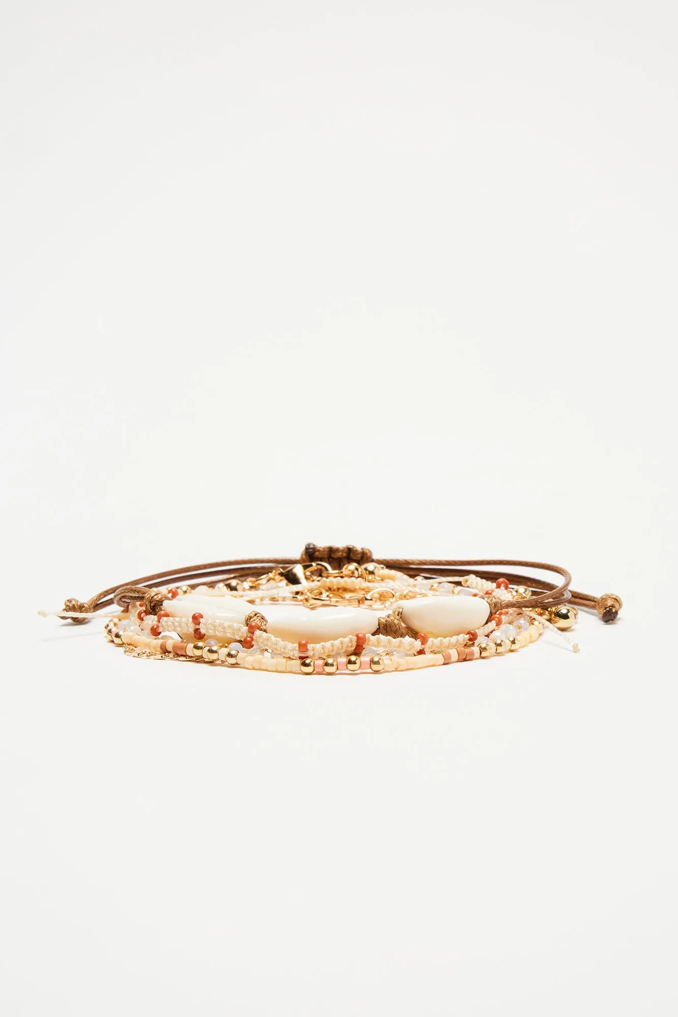 Had Me At Ahola 5 Piece Bracelet Set - Gold/combo