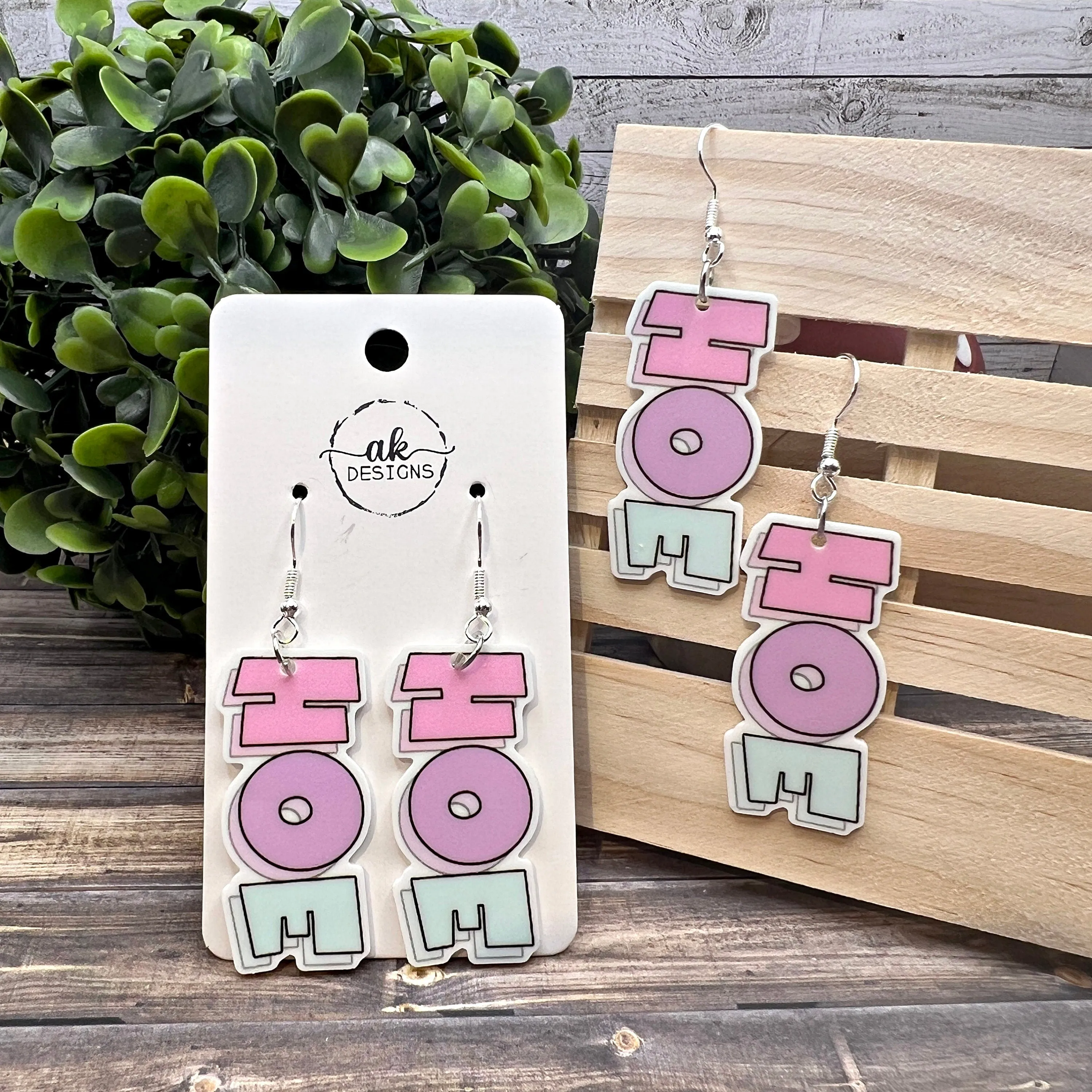 HOE Planar Resin Flatbacks Lightweight Colorful Pastel Irreverent  Earrings, Hypoallergenic Gift - Clearance