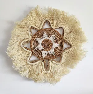 Home Decor - Large Natural Weave multipurpose wall hanging made from Banana Bark and Raffia.