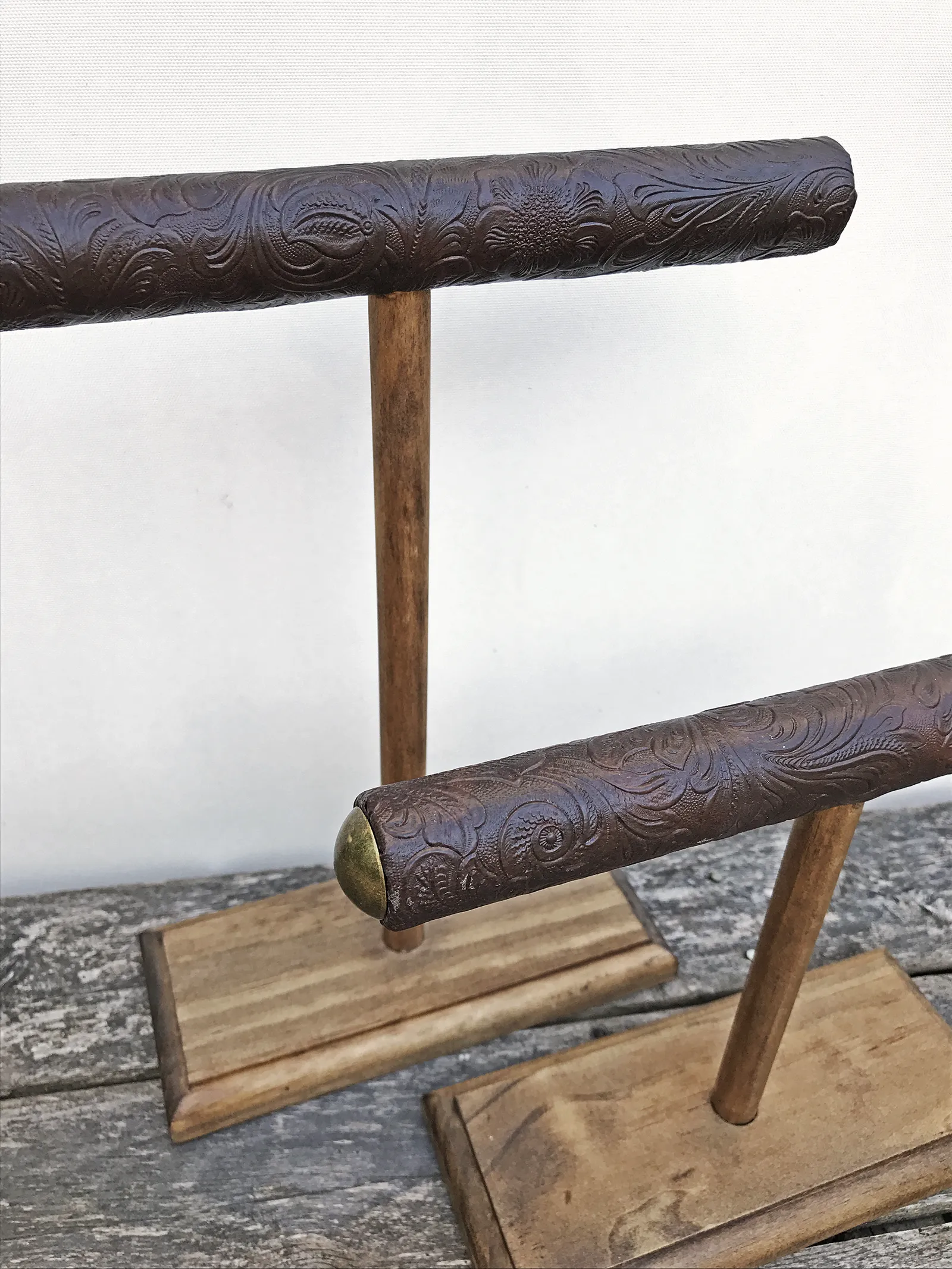 Jewelry Display, Bracelet Stand, Necklace Holder, Necklace Stand, Set of 2 Wooden T-Bar Jewelry Stands, Western Style Displays