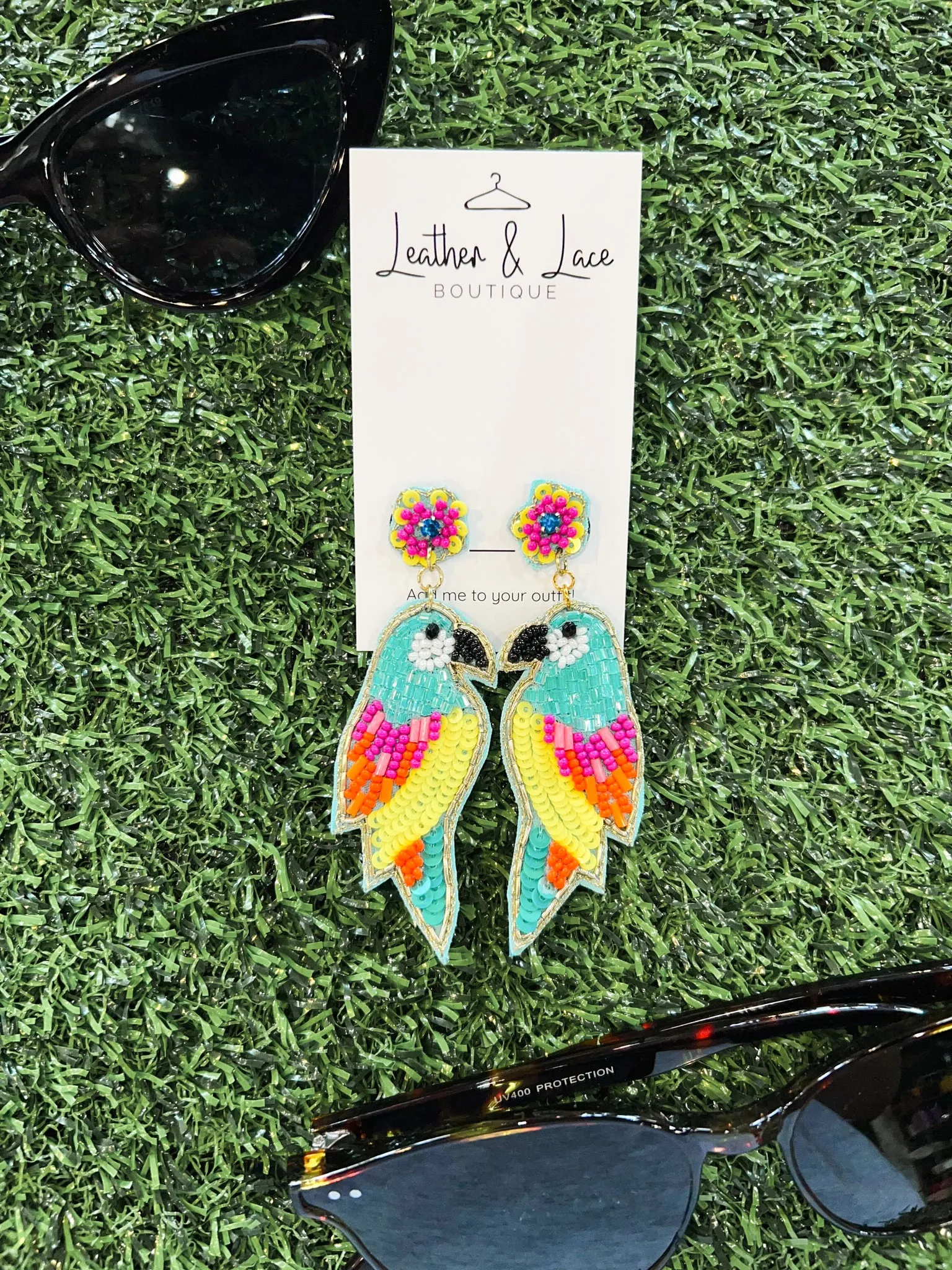 Jimmy Parakeet Beaded Earringso