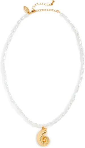Kenneth Jay Lane Women's Gold Seashell Pendant Necklace
