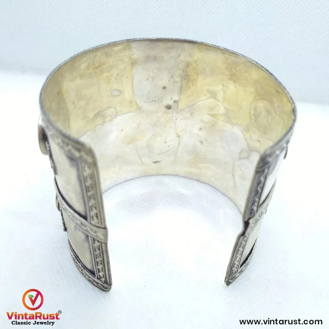 Kuchi Big Tribal Stones Cuff Bracelet