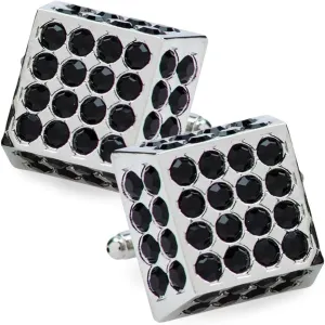 Large Square Studded Colored Crystal Cuff Links for Men  Tuxedo Suit Accessories, Cufflinks for Men