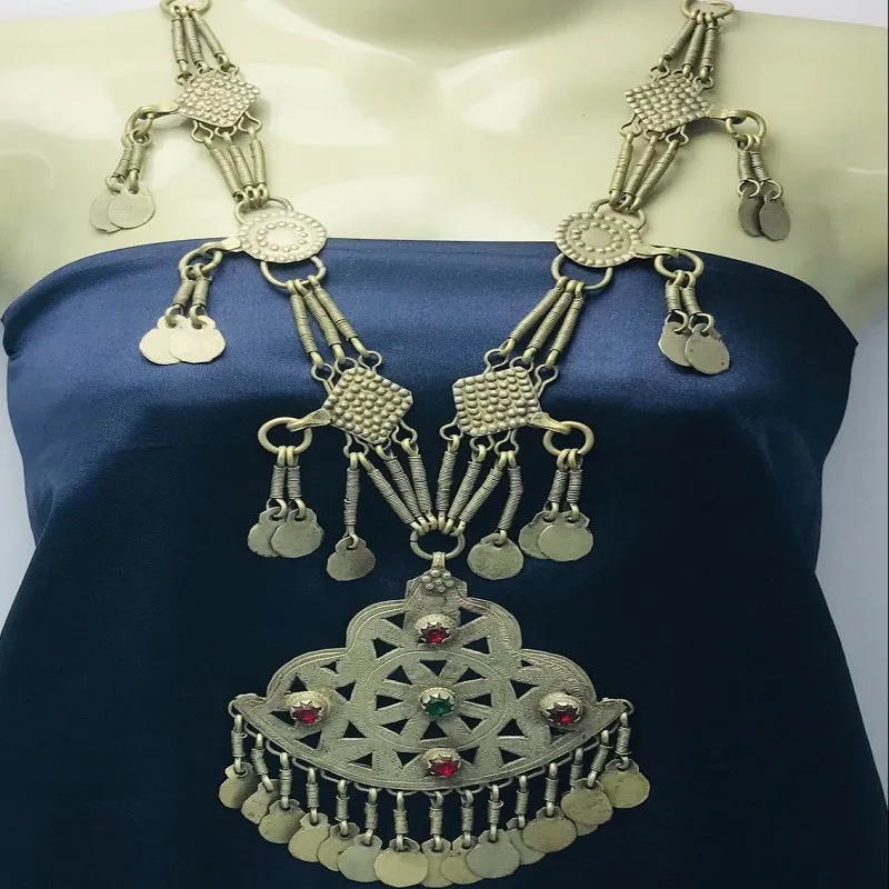 Long Tribal Bohemian Necklace With Tassels