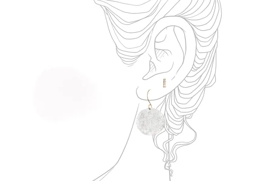 Luna Silver   Gold Earrings