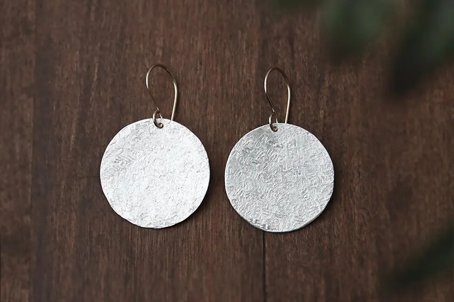 Luna Silver   Gold Earrings