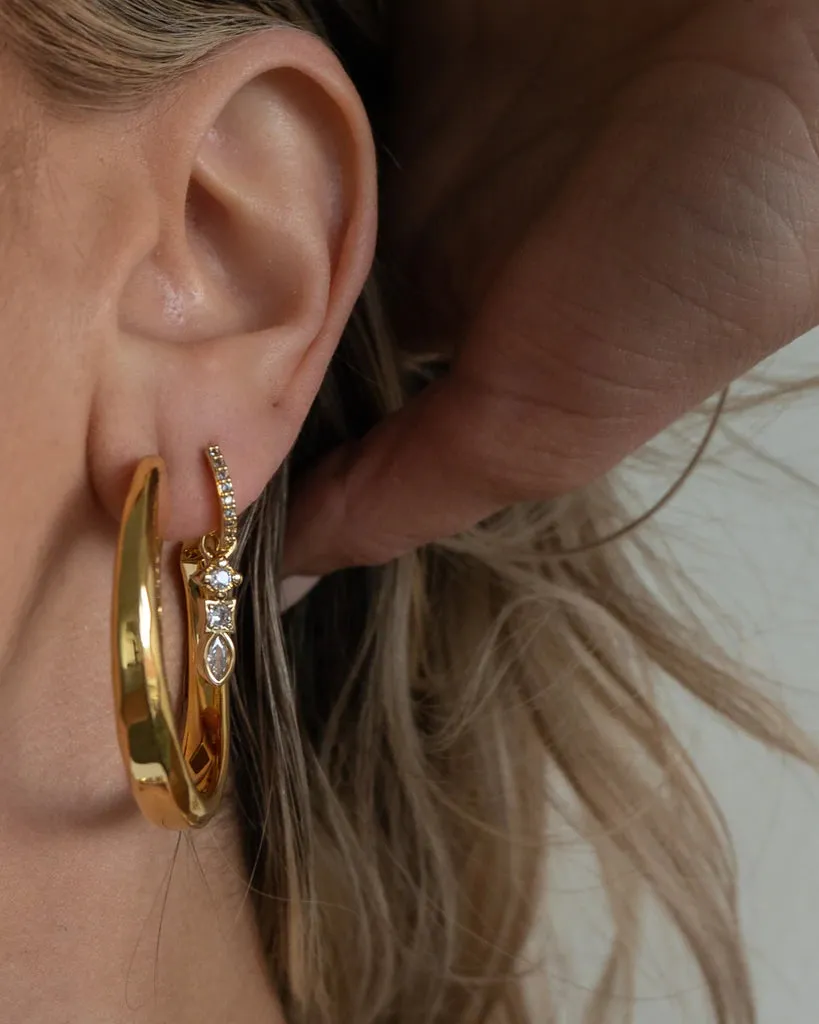 LUV AJ - Architectural Statement Hoops in Silver
