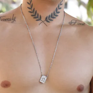 Lázaro Stainless Steel Chain Necklace with Symbolic Pendant