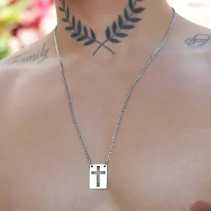 Makaiden Stainless Steel Chain Necklace with Symbolic Pendant