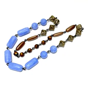 Marbled Iris & Faceted Copper Carmen Necklace