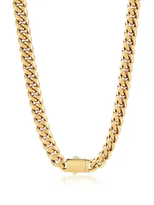 Men's Chunky Cuban Chain With Lock in Gold