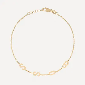 Mini Letter Anklet (custom)