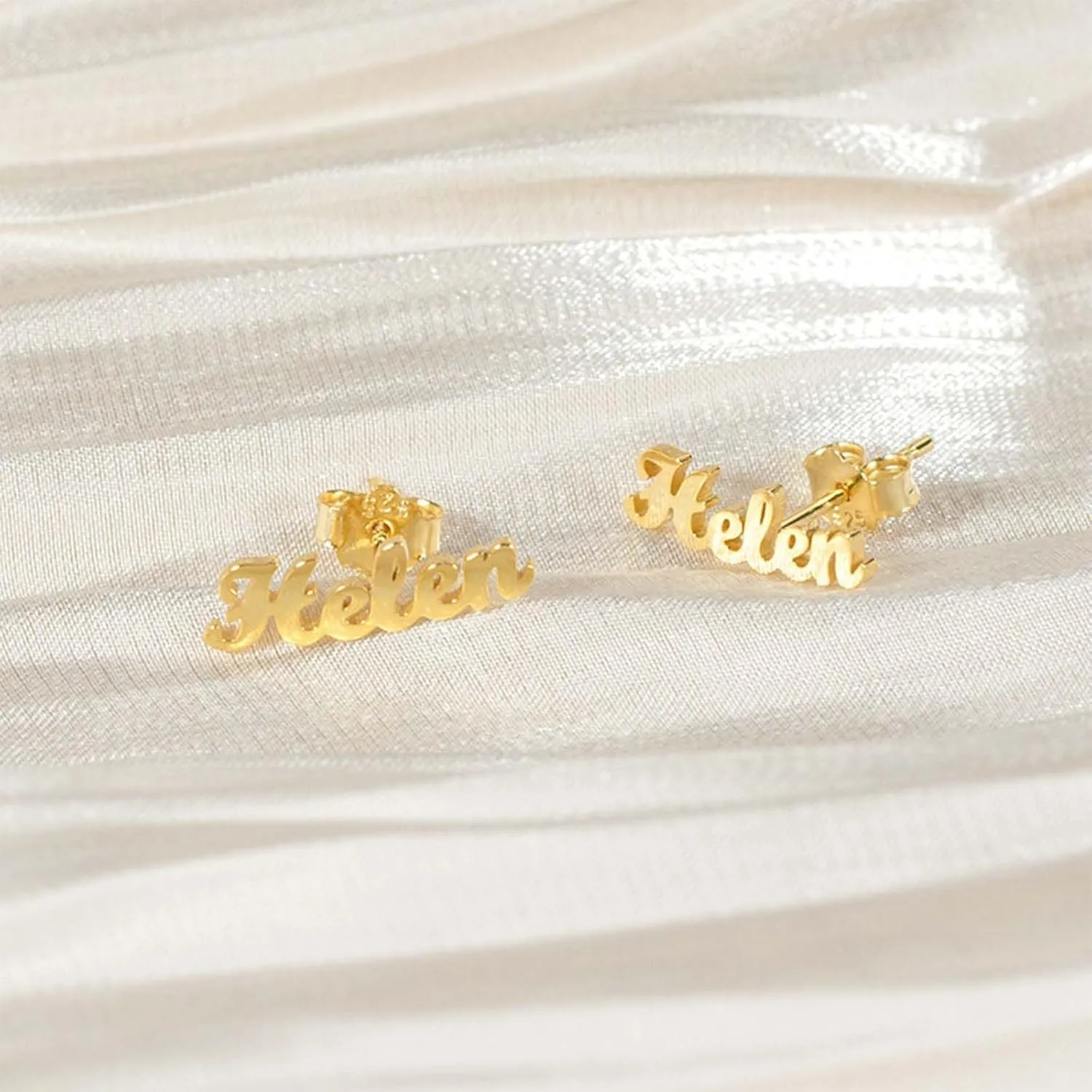 MOTICIUS Custom Jewelry Set for Women Mom Custom Name Earrings Bracelet Engraved Name Necklace for Women Personalized 18K Gold Plated Name Anklet Ankle Bracelet Set Gift for Mothers Day Birthday
