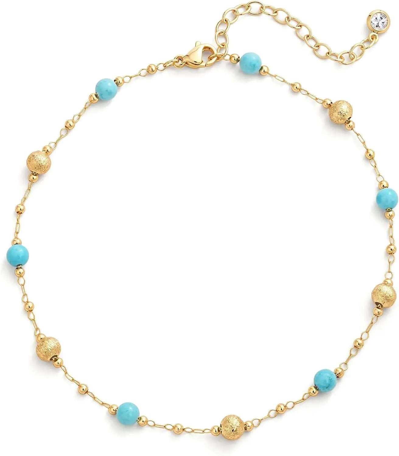 MTMY Gold Plated Anklets for Women - 14K Gold, Green Rose Colorful Cubic Zirconia Tassel Foot Chain Dainty Cute Adjustable Summer Beach Boho Anklets