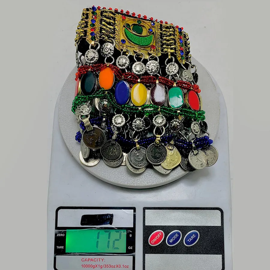 Multicolor Boho Choker Necklace With Dangling Coins