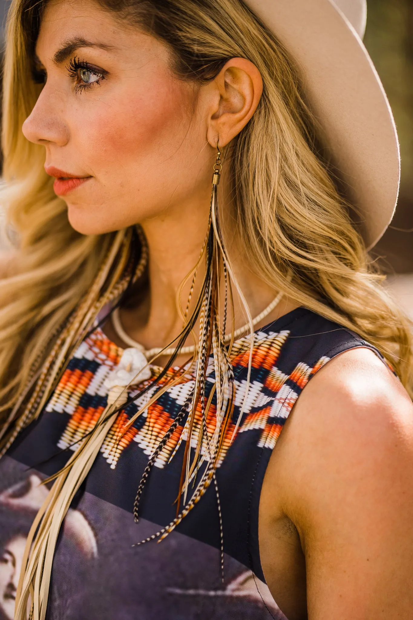 Necklace, Collar with Rust Deerskin Tassel & Black Agate Stone - Sale!