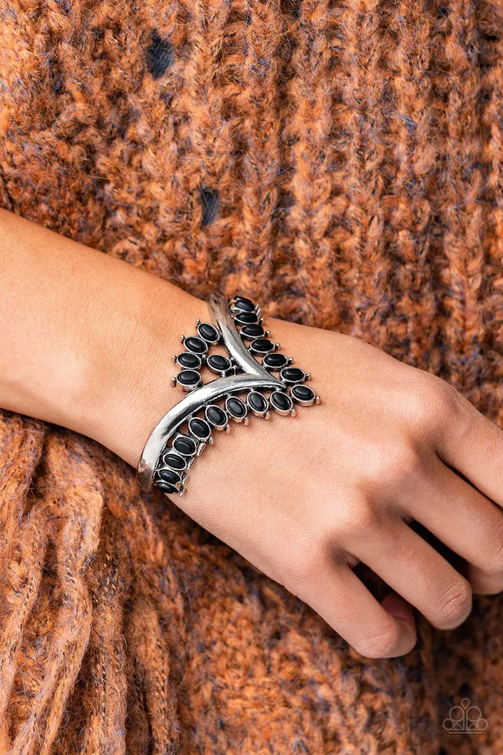 Paparazzi Teton Tiara - Black Cuff Bracelet - 2022 Convention Collection