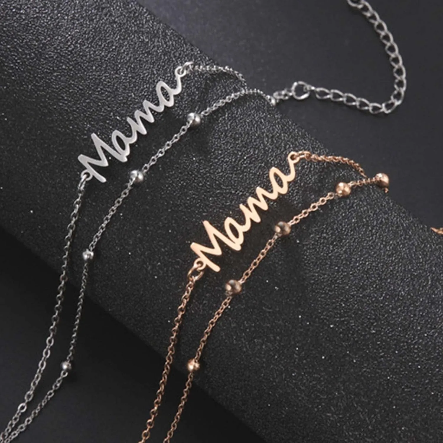 Personalized Ankle Bracelet for Women Sterling Silver Womens Anklet Layered Name Anklets Personalized Custom Bracelets Summer Beach Jewelry Dainty Gifts for Her
