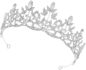 Rhinestone for Bride Elegant Crown Hair Accessory for Weddings Pageants Prom and Special Occasions Headband for Bridal Showers Anniversaries and Parties