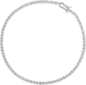 Ritastephens Sterling Silver Italian Cubic Zirconia Tennis Ankle Bracelet Anklet 3mm (7", 10")
