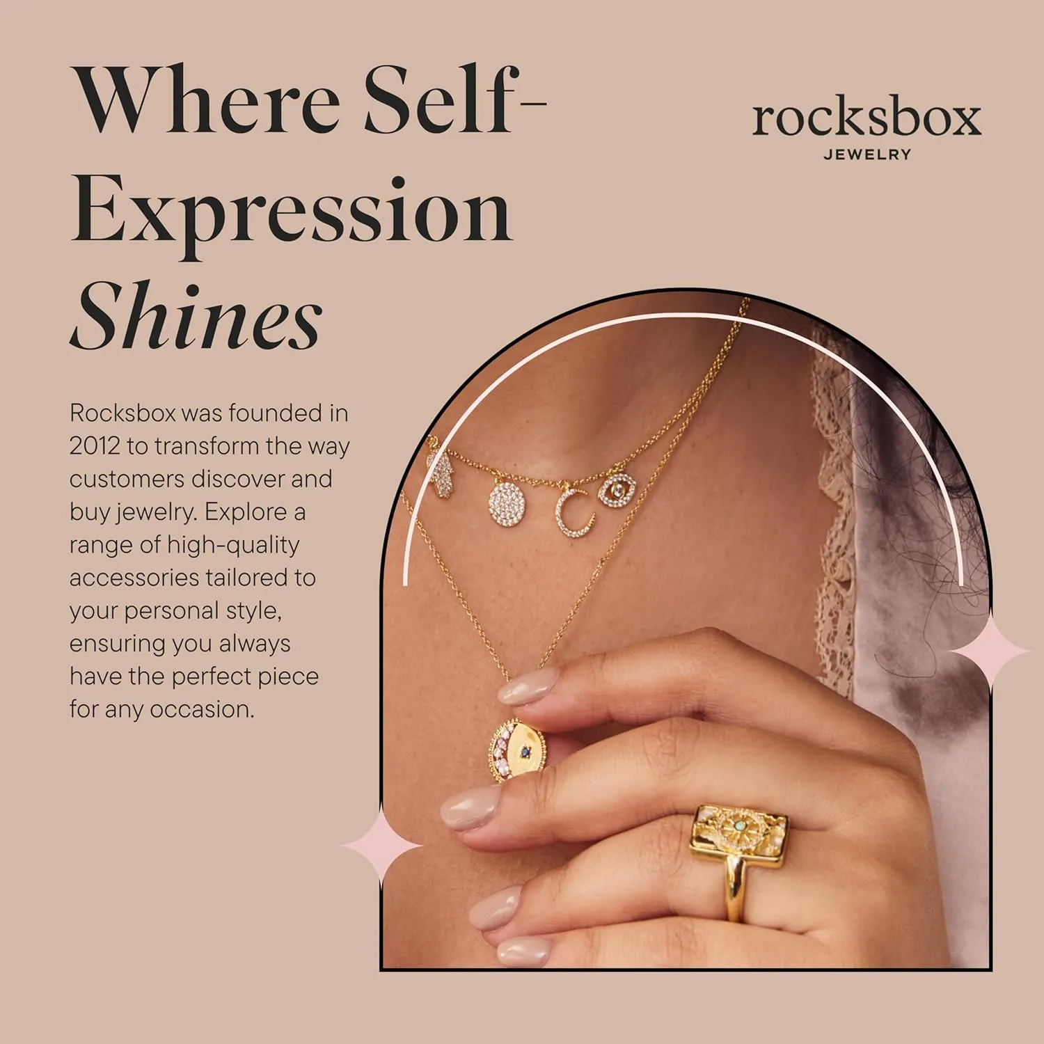 Rocksbox Emily Women's Ring - High Polish Plating with Cubic Zirconia - Premium Quality Jewelry
