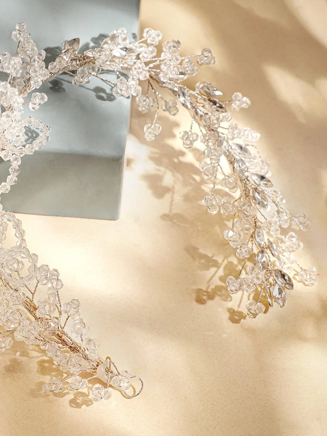 Rubans Silver Crystal Studded Tiara