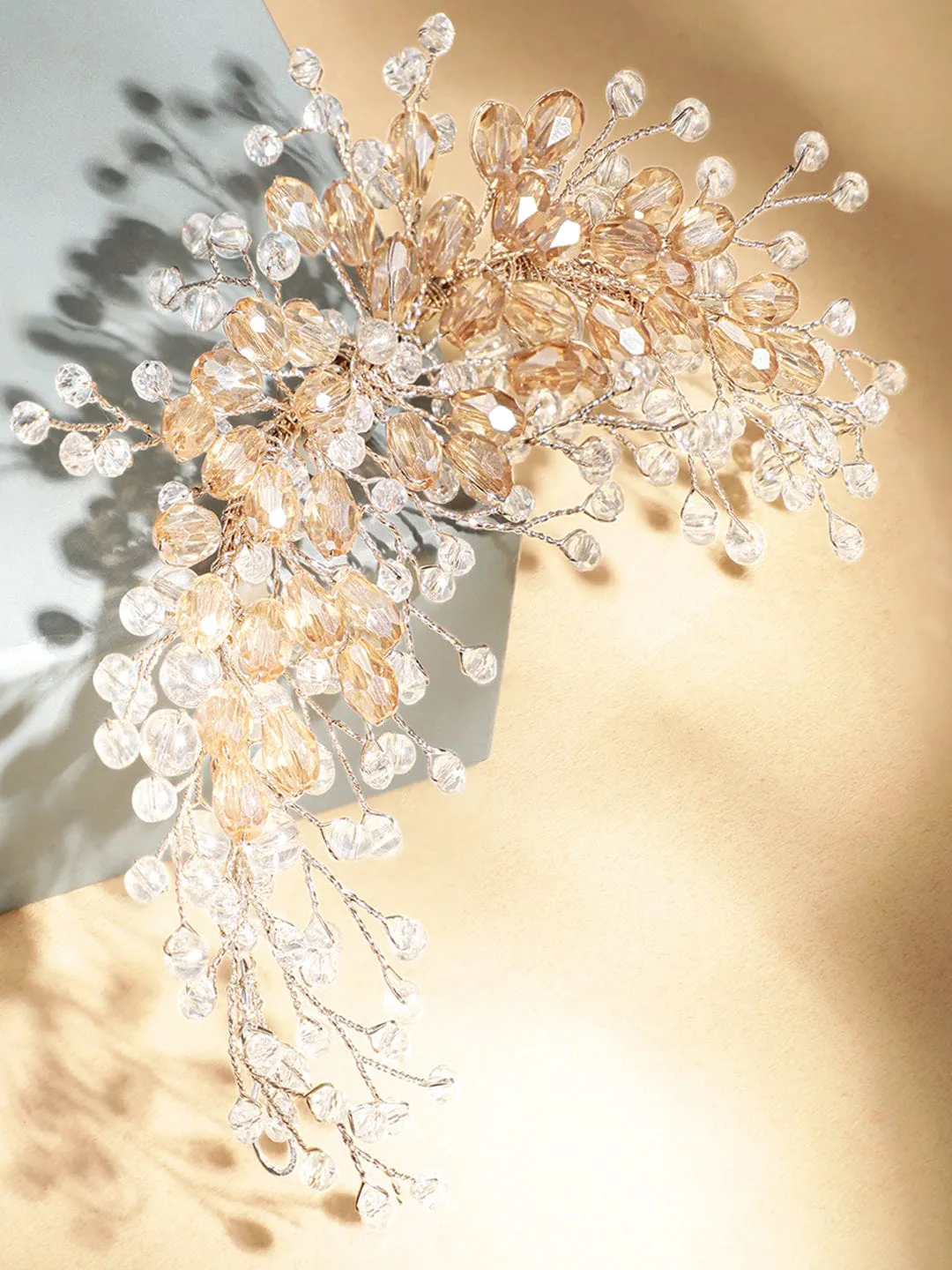 Rubans Silver Plated Crystal Studded Tiara