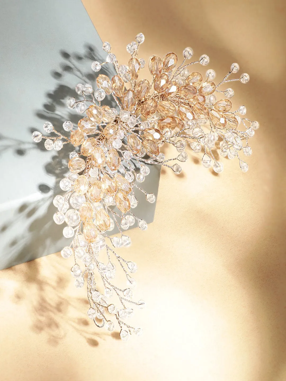 Rubans Silver Plated Crystal Studded Tiara