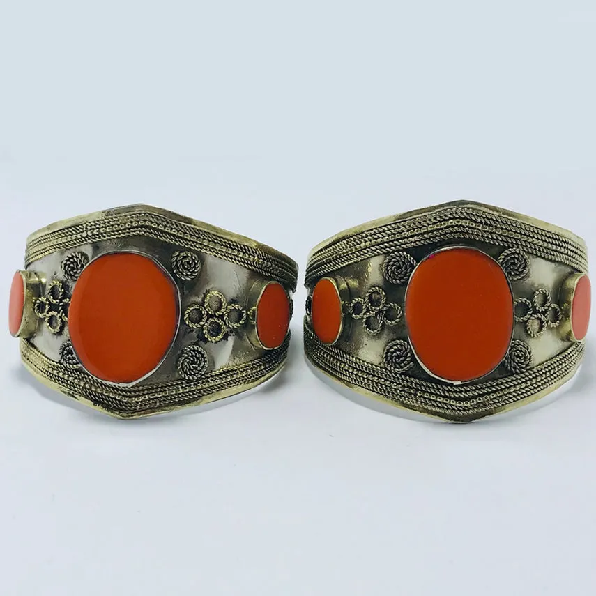 Rustic Charm Vintage Silver Cuff Bracelet