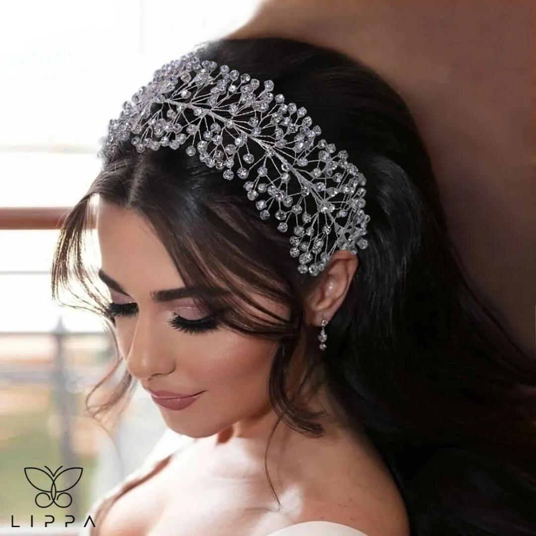 Silver Bride Headband