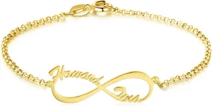 SISGEM Solid 10K 14K 18K Gold Personalized Name Anklet Bracelets with Birthstone, Real Gold Customized Name Bracelet Anklet Custom Any Name Fine Jewelry Gifts for Women, Mom, Wife