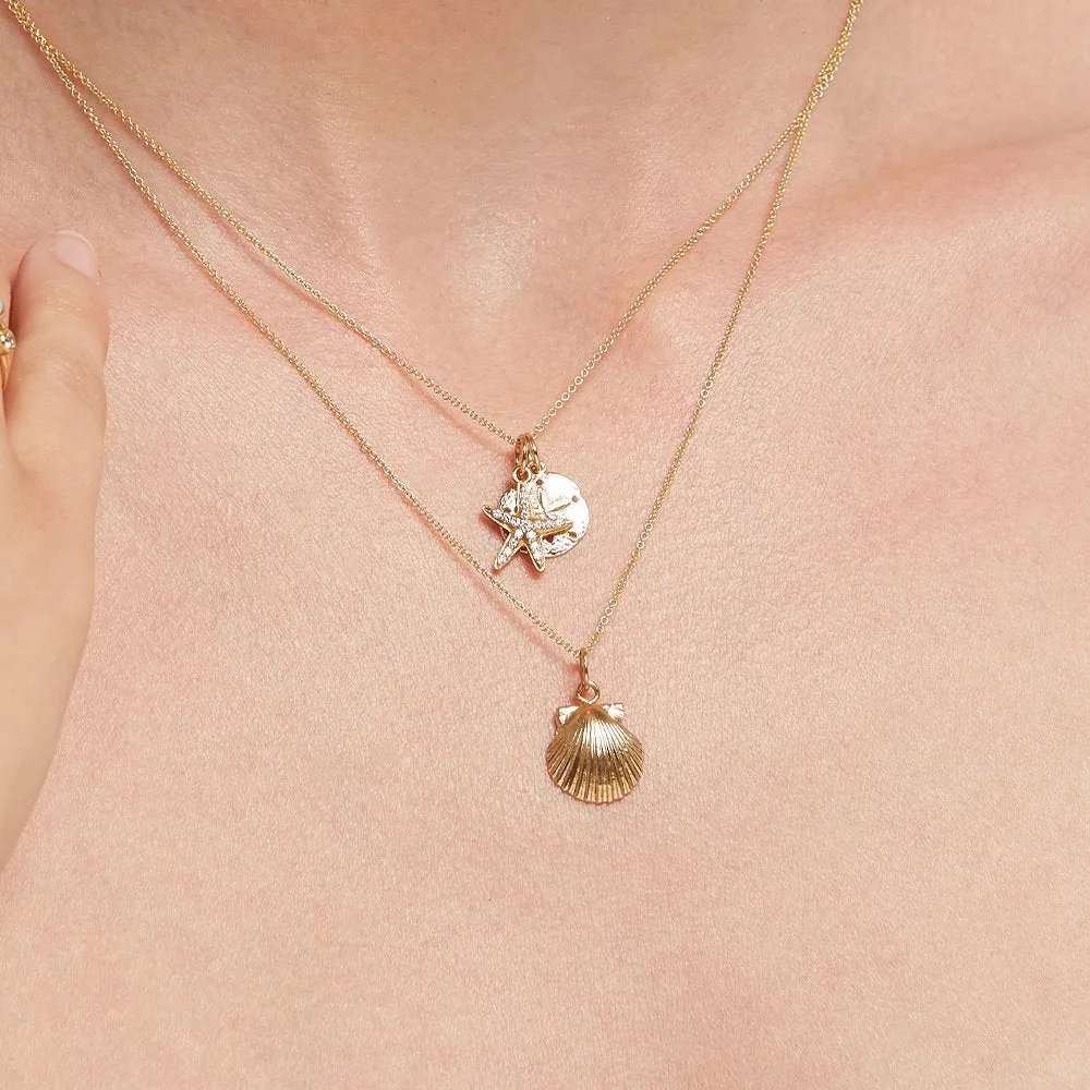 Small Scallop Shell Charm