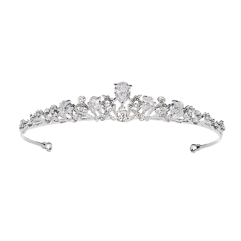 T-1453 Simple Sparkling Zircon Bridal Tiara