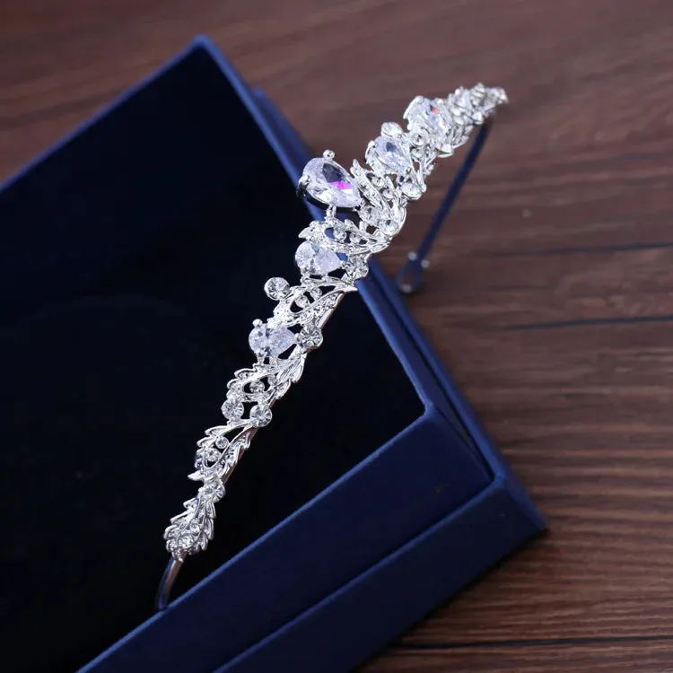 T-1453 Simple Sparkling Zircon Bridal Tiara
