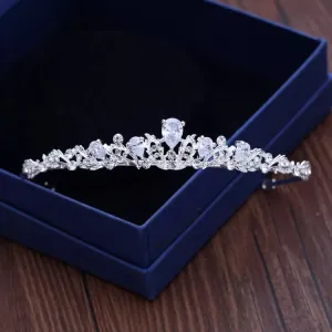 T-1453 Simple Sparkling Zircon Bridal Tiara