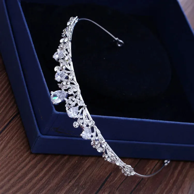 T-1453 Simple Sparkling Zircon Bridal Tiara