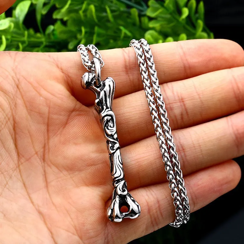 Titanium Steel Skull Pendant for Men - Retro Design by Planderful