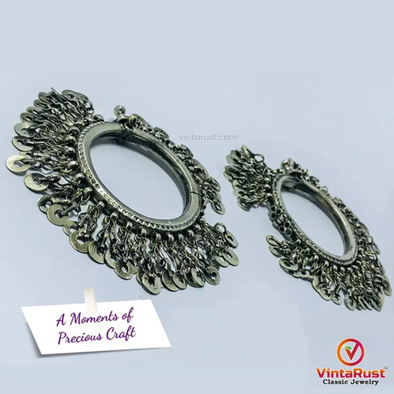 Tribal Kuchi Bangles Bracelet With Dangling Tassels