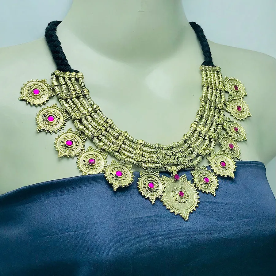 Tribal Multilayers Coins Choker Necklace