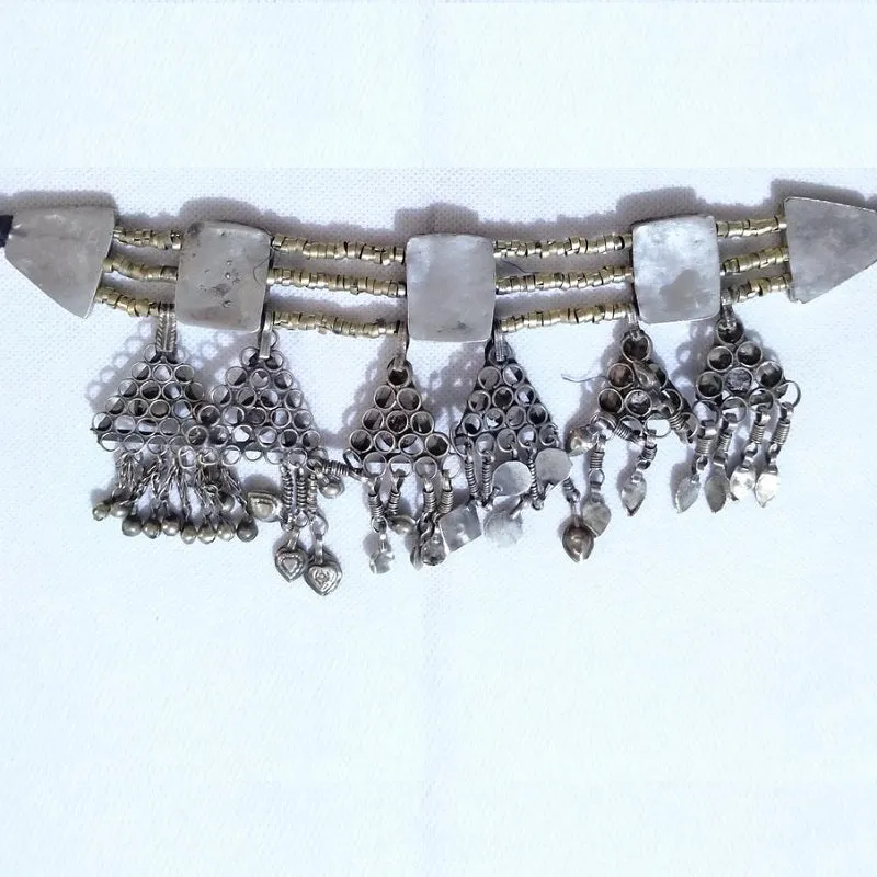 Tribal Vintage Kuchi Dangling Six Pendants Choker