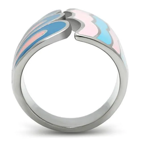 Two-Tone IP Black (Ion Plating) Stainless Steel Earrings with Top Grade Crystal in Blue Zircon for Women Blue Zircon Stone Color Style TK2533