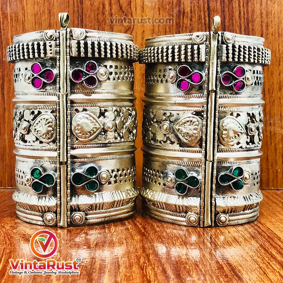 Vintage  Handmade Golden Handcuffs Bracelets