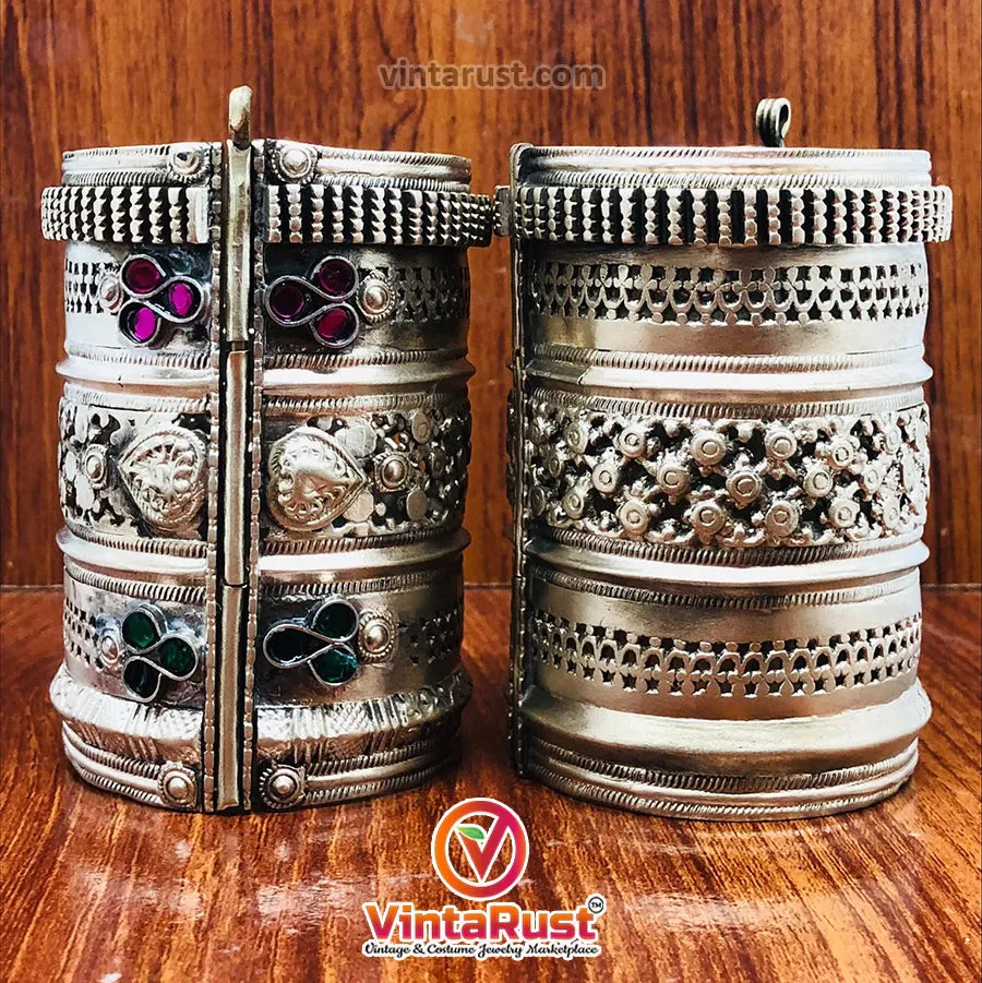 Vintage  Handmade Golden Handcuffs Bracelets